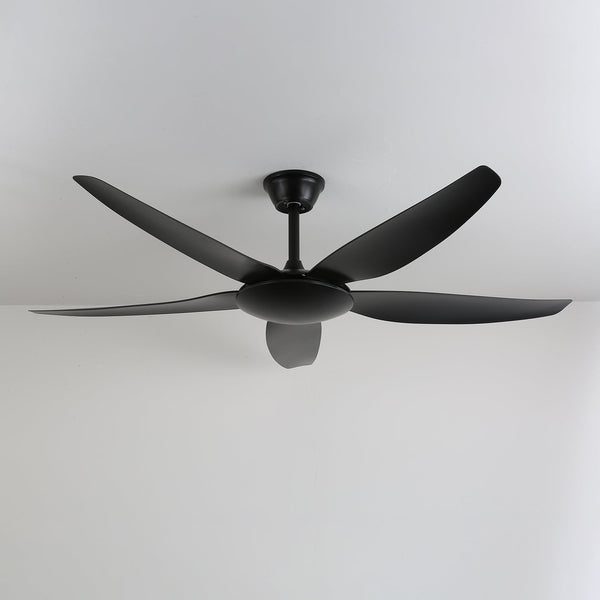 modern matte black abs led ceiling fan