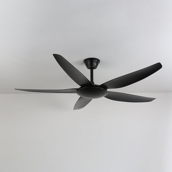 modern matte black abs led ceiling fan