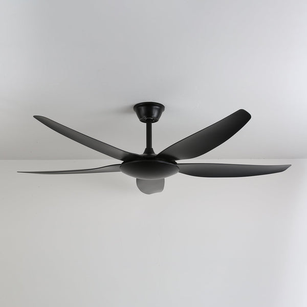 modern matte black abs led ceiling fan