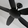 modern matte black abs led ceiling fan