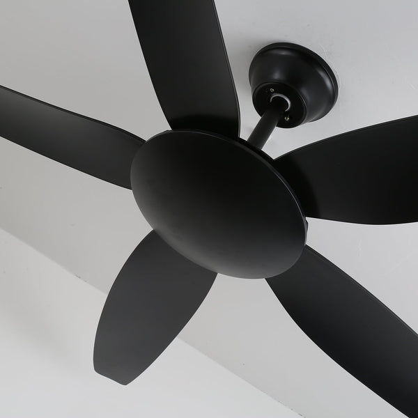modern matte black abs led ceiling fan