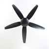 modern matte black abs led ceiling fan