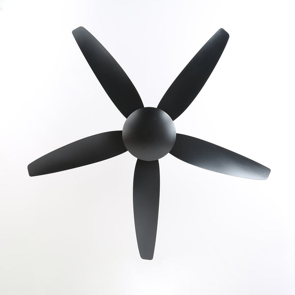 modern matte black abs led ceiling fan