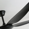 modern matte black abs led ceiling fan