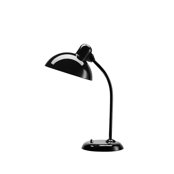 modern matte black carbon steel curved table lamp