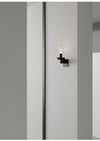 modern matte black glass stem rechargeable wall sconce