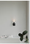 modern matte black glass stem rechargeable wall sconce