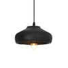 modern matte black resin wave pendant light