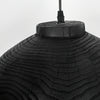 modern matte black resin wave pendant light
