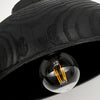 modern matte black resin wave pendant light