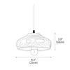 modern matte black resin wave pendant light