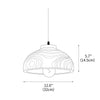 modern matte black resin wave pendant light