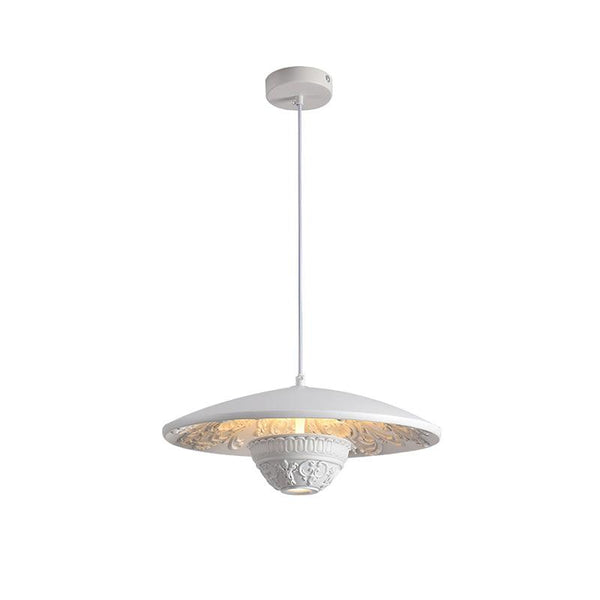 modern matte white iron flying saucer pendant lamp