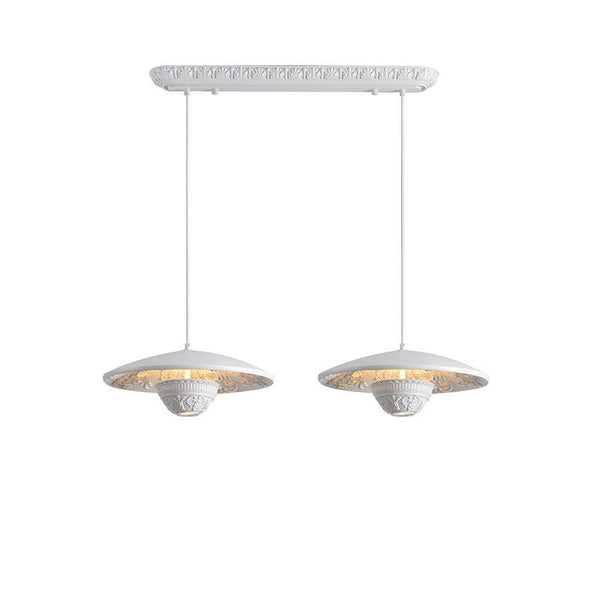 modern matte white iron flying saucer pendant lamp