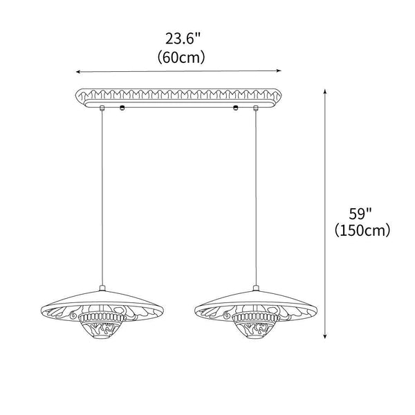 modern matte white iron flying saucer pendant lamp