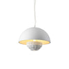 modern matte white resin saucer pendant lamp