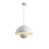 modern matte white resin saucer pendant lamp
