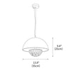 modern matte white resin saucer pendant lamp