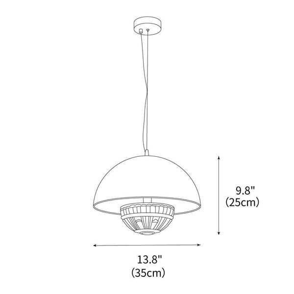 modern matte white resin saucer pendant lamp