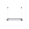 modern metallic aluminum clear acrylic tube pendant light