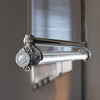 modern metallic aluminum clear acrylic tube pendant light