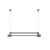 modern metallic aluminum clear acrylic tube pendant light