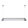 modern metallic aluminum clear acrylic tube pendant light