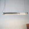 modern metallic cage clear glass pendant light