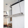 modern metallic cage clear glass pendant light