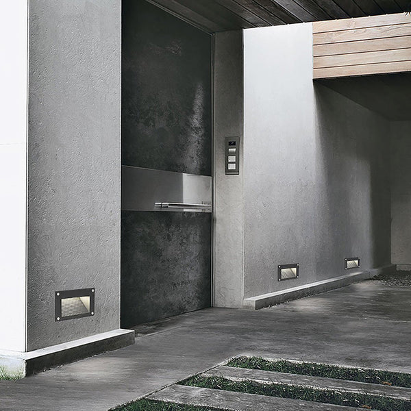 Modern Minimalist Waterproof Embedded Step Lights Wall Decorative Lamp For Outdoor Stairway