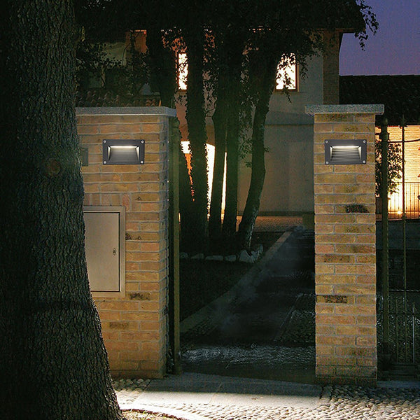 Modern Minimalist Waterproof Embedded Step Lights Wall Decorative Lamp For Outdoor Stairway