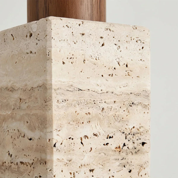 modern natural travertine stone mini pendant light for bedside