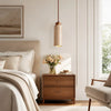 modern natural travertine stone mini pendant light for bedside