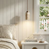 modern natural travertine stone mini pendant light for bedside