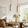 modern natural travertine stone mini pendant light for bedside