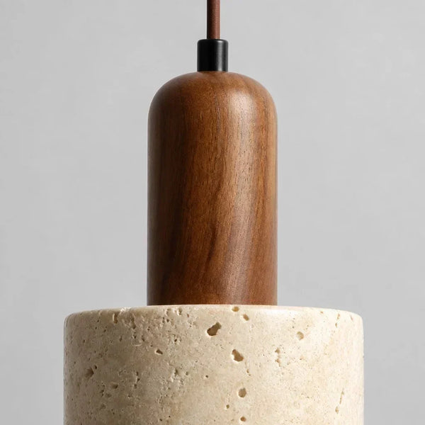 modern natural travertine stone pendant light