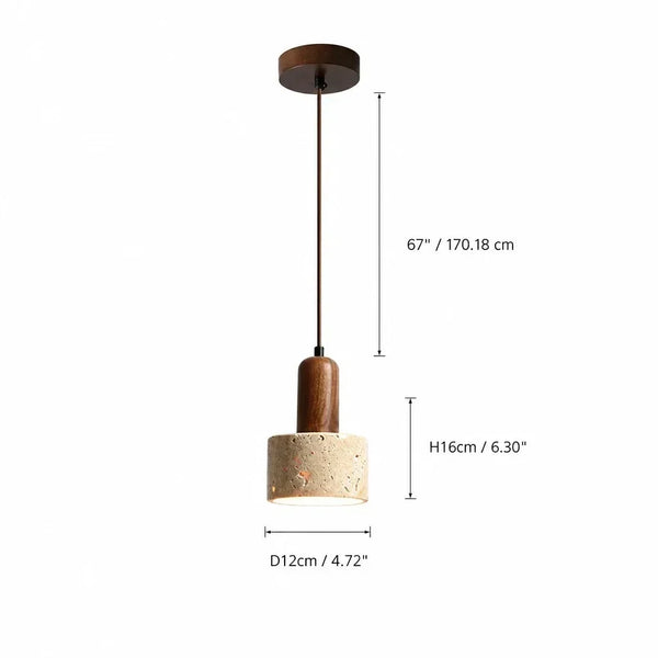 modern natural travertine stone pendant light