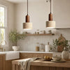 modern natural travertine stone pendant light