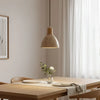 modern natural travertine wood dome pendant light
