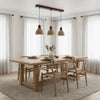 modern natural travertine wood dome pendant light
