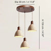 modern natural travertine wood dome pendant light