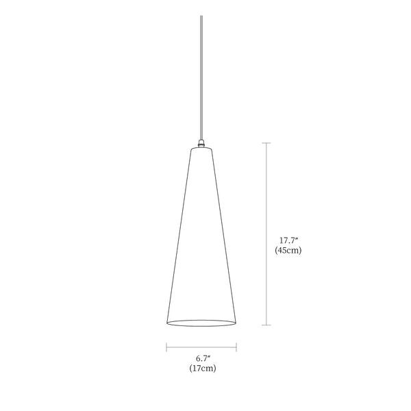 modern off white iron conical pendant light