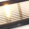 Square Ribbed Glass Outdoor Pier Mount Post Light