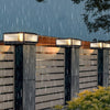 Square Ribbed Glass Outdoor Pier Mount Post Light
