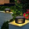 Modern Outdoor Waterproof Solar Three Color Dimming Led Garden Lamp Post Light