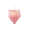 modern pink glass copper chandelier