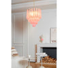 modern pink glass copper chandelier