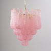 modern pink glass copper chandelier