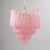 modern pink glass copper chandelier