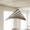 modern polished metal dna helix led chandelier